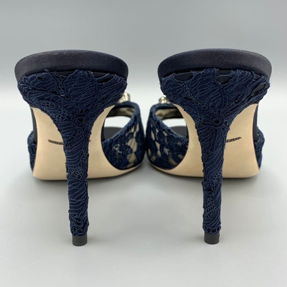 ⚡️SOLD! NIB DOLCE & GABBANA Blue Lace Crystal Pumps Heels - Picture 6 of 8